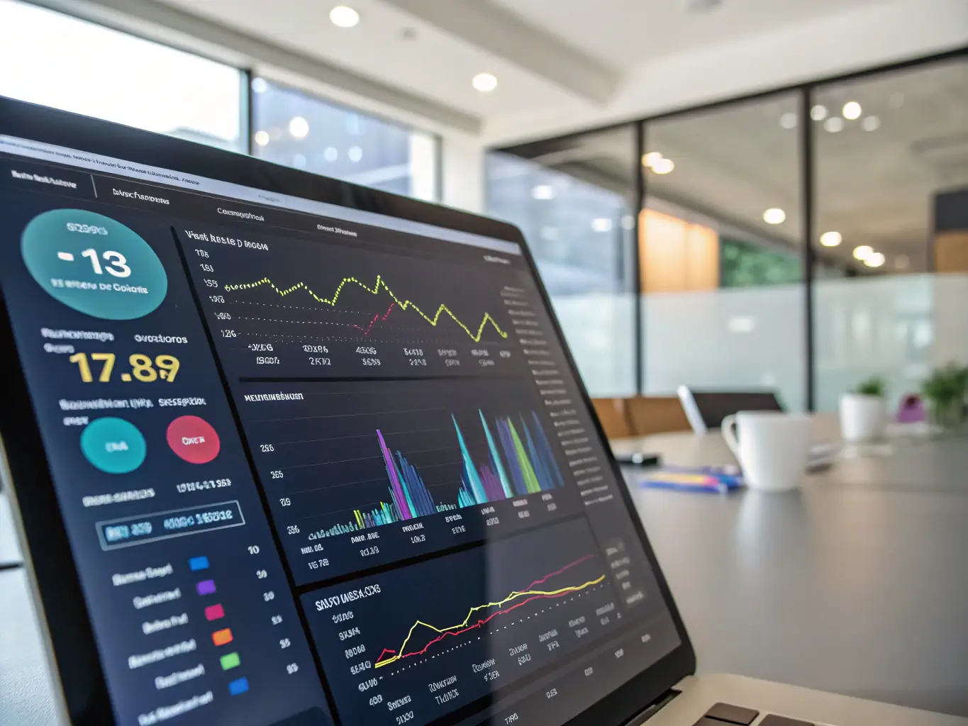 A website analytics dashboard, demonstrating SEO performance and compliance metrics for a clean energy brand.