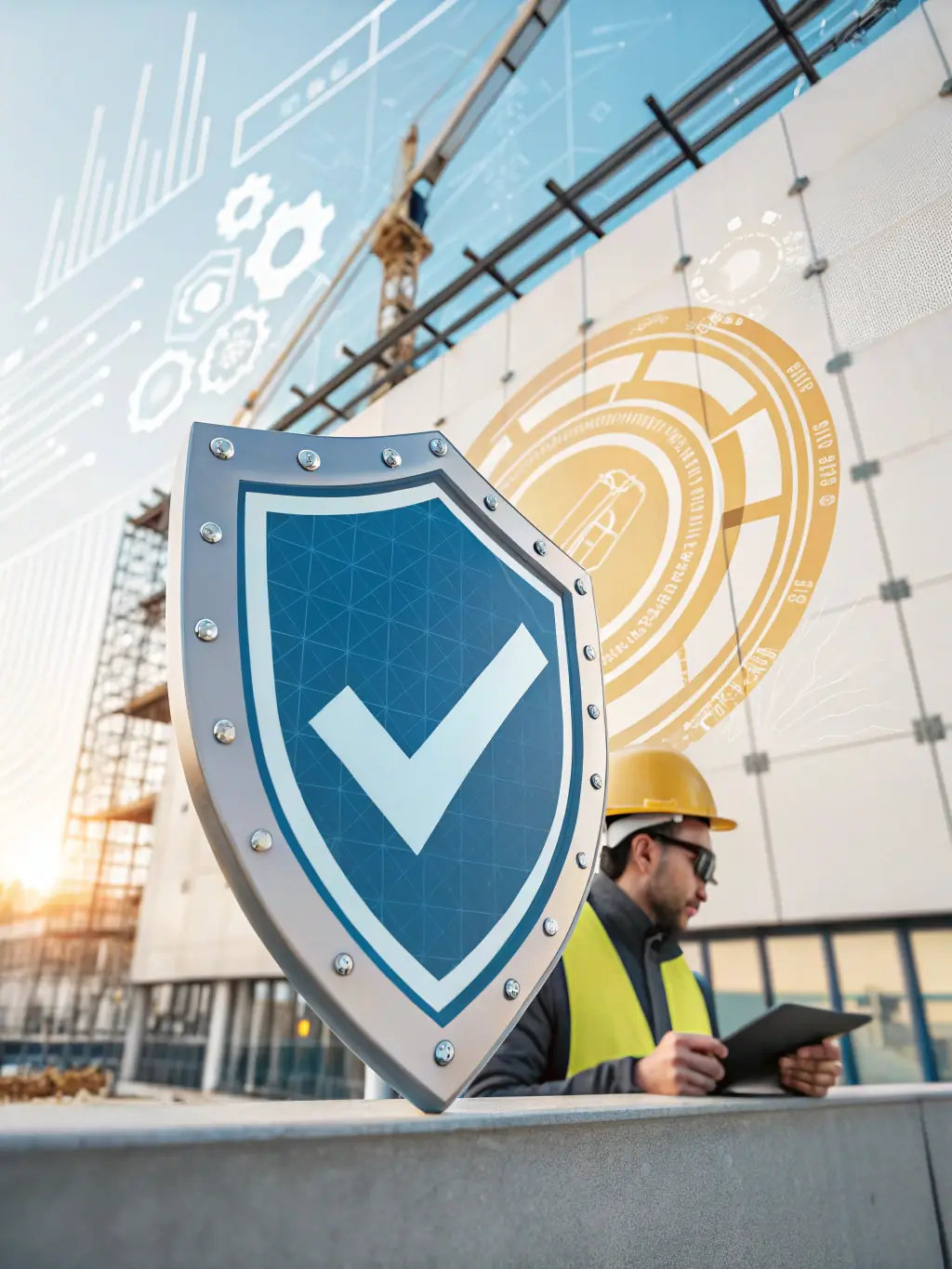 A shield icon overlaid on a company logo, symbolizing brand protection and compliance within the regulated healthcare industry.