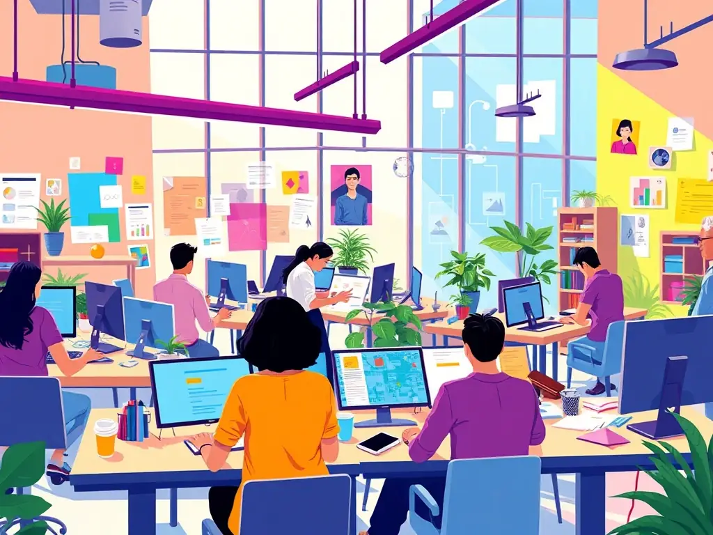 A creative image showcasing content creation, such as a graphic designer working on visuals, a videographer filming content, or a collection of diverse and engaging social media posts.